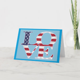Tarjeta Festiva Día de San Valentín Patriótico