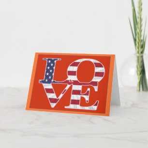 Tarjeta Festiva Día de San Valentín Patriótico