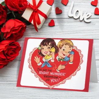 Tarjeta Festiva Día de San Valentín personalizado de niño y niña l