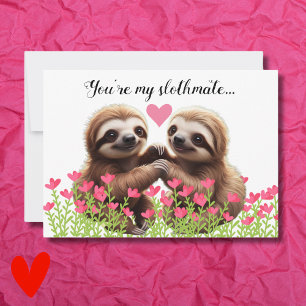 Tarjeta Festiva Día de San Valentín personalizado "Eres mi compañe