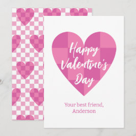 Tarjeta Festiva Día de San Valentín Pink