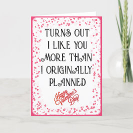 Tarjeta Festiva día de San Valentín resulta que me gustas más que