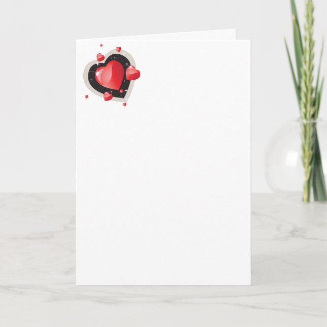 Tarjeta Festiva Día de San Valentín romántico (Anverso)