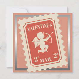 Tarjeta Festiva Día de San Valentín Romántico .2 centavos cupido S