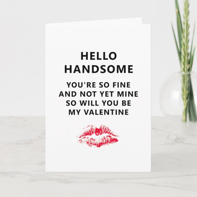 Tarjeta Festiva Día de San Valentín Romántico Para Novio Personali (Anverso)