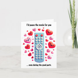 Tarjeta Festiva Día de San Valentín romántico | Pausaría la pelícu