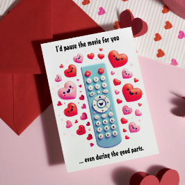 Tarjeta Festiva Día de San Valentín romántico | Pausaría la pelícu