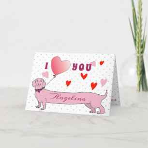 Tarjeta Festiva Día de San Valentín Rosa Bonito