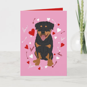 Tarjeta Festiva Día de San Valentín Rottweiler