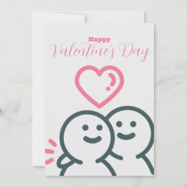 Tarjeta Festiva Día de San Valentín Roundhead