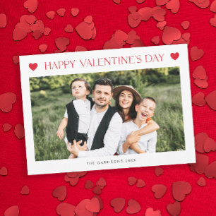 Tarjeta Festiva Día de San Valentín simple de 2 fotos