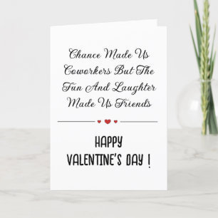 Tarjeta Festiva Día de San Valentín simple de Office Coworker
