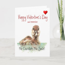 Tarjeta Festiva Día de San Valentín sin chocolate, sin sonrisas, p