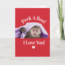 Tarjeta Festiva Día de San Valentín Tonto Un Boo Te Amo Mono