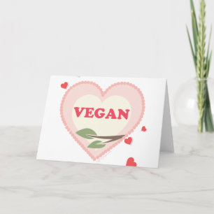 Tarjeta Festiva Día de San Valentín Vegan