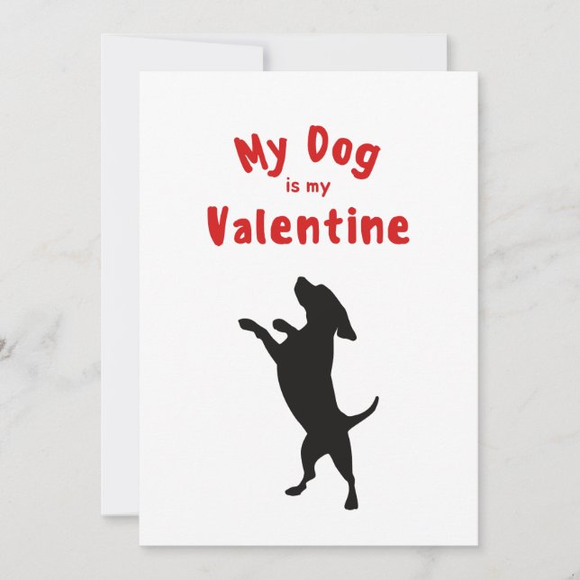 Tarjeta Festiva Día de San Valentín XOXO Cute Mascota Cachorro Per (Anverso)