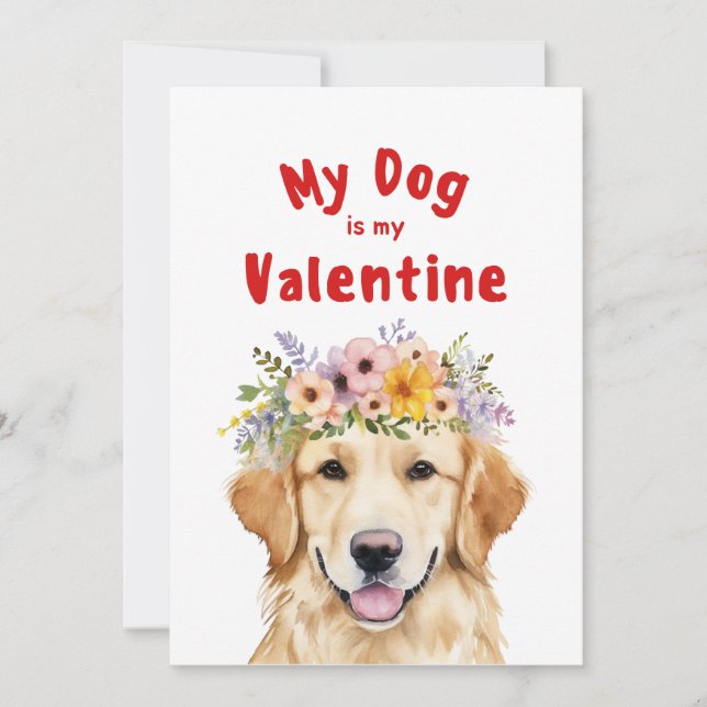 Tarjeta Festiva Día de San Valentín XOXO Foto de Perrito Mascota L (Anverso)
