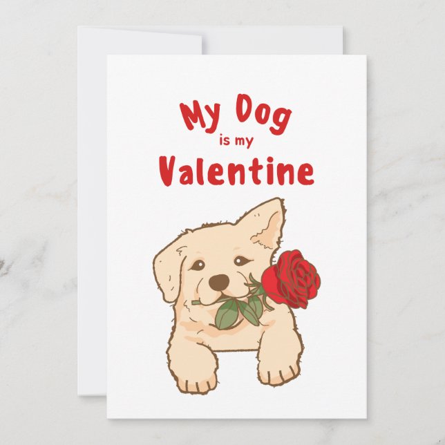 Tarjeta Festiva Día de San Valentín XOXO Mascota Cuto Foto Perro C (Anverso)