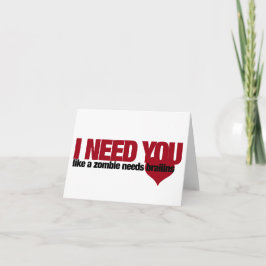 Tarjeta Festiva Día de San Valentín Zombie