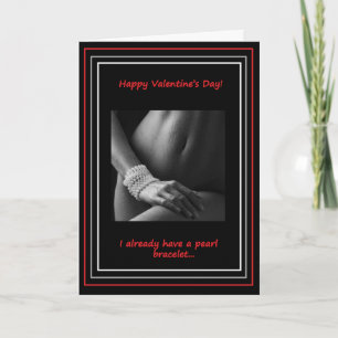 Tarjeta Festiva Día de Valentine: Collar de la perla