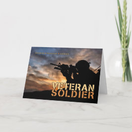 Tarjeta Festiva Día de Veteranos Soldados Militares