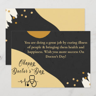 Tarjeta Festiva Día del Médico Abstracto Moderno