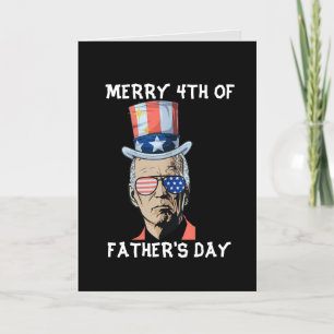 Tarjeta Festiva Día del Padre 4 de Julio Divertido Joe Biden
