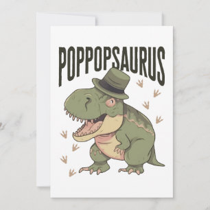 Tarjeta Festiva Día del Padre Abuelo Dinosaurio Poppopsaurus
