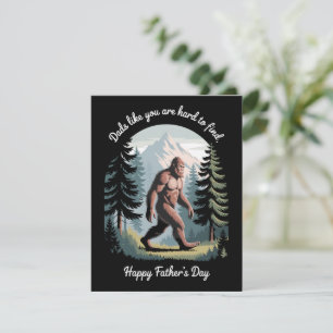 Tarjeta Festiva Día del Padre Bigfoot Sasquatch Papá Divertido