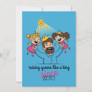 Tarjeta Festiva Día del Padre Criando Reinas Como un Rey