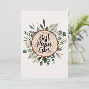 Tarjeta Festiva Día del Padre Cuadro personalizado de madera rústi
