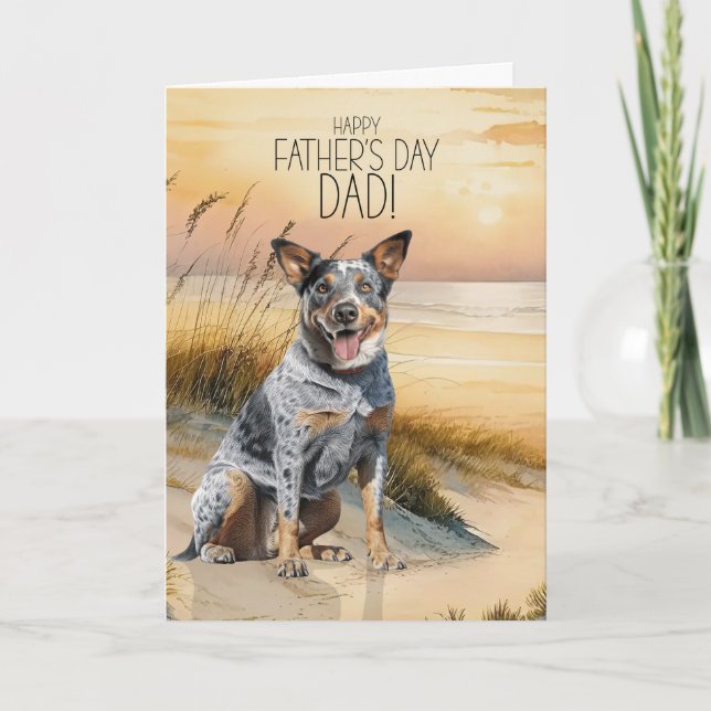 Tarjeta Festiva Día del Padre de los Ganados Ganaderos Australiano (Anverso)