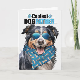 Tarjeta Festiva Día del Padre de los Padres más Coolados de Perro