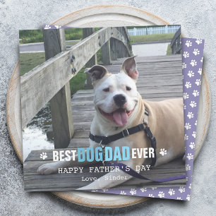 Tarjeta Festiva Día del Padre De Tu Perro Foto Plana