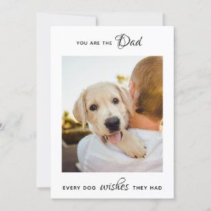 Tarjeta Festiva Día del Padre del Mascota Personalizado de la Mejo