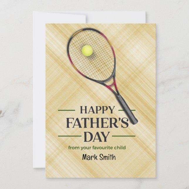 Tarjeta Festiva Día del padre del tenis (Anverso)