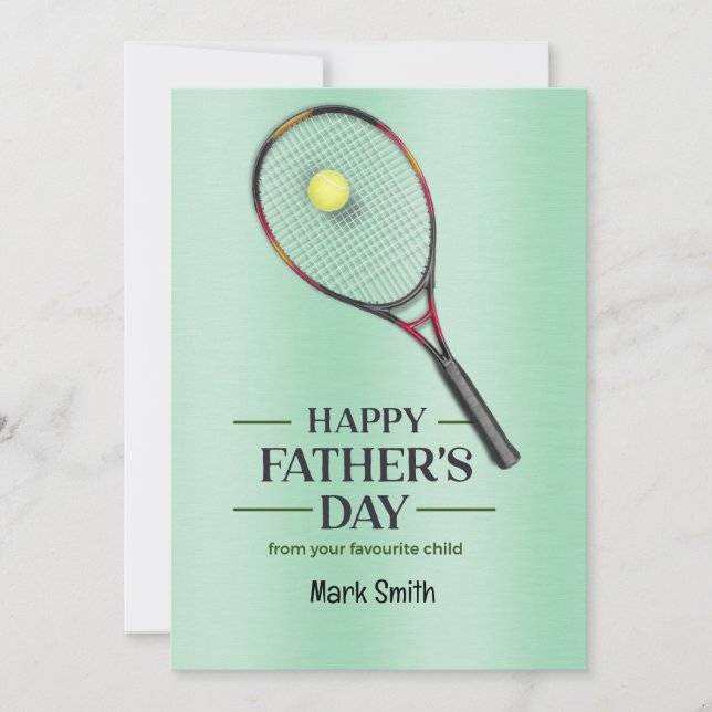 Tarjeta Festiva Día del padre del tenis (Anverso)