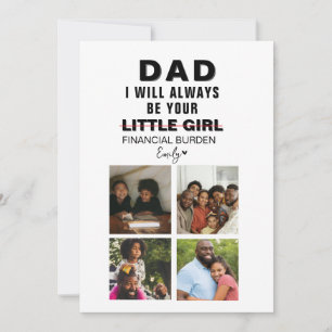 Tarjeta Festiva Día del padre divertido - Papá niña