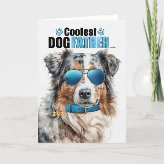 Tarjeta Festiva Día del Padre, el más frío de los perros pastores