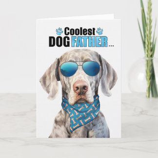 Tarjeta Festiva Día del Padre, el más frío del perro de Weimaraner