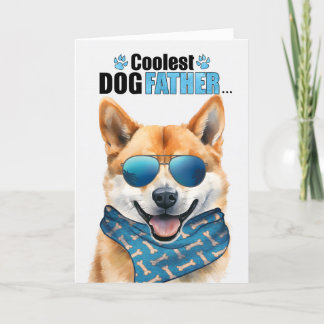 Tarjeta Festiva Día del Padre, el perro inu más frío de Shiba