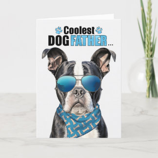 Tarjeta Festiva Día del Padre, el perro más frío de Boston