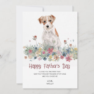Tarjeta Festiva Día del padre en la pintura de perro