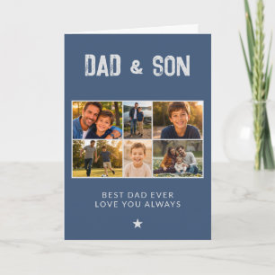 Tarjeta Festiva Día del Padre Familia de Papá e Hijo 6 Fotos