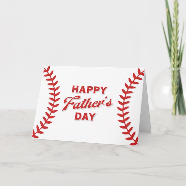 Tarjeta Festiva Día del Padre Feliz Béisbol (Anverso)