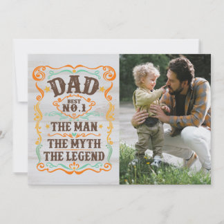 Tarjeta Festiva Día del Padre Foto El Hombre El Mito La Leyenda