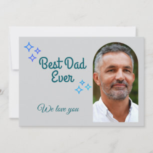 Tarjeta Festiva Día del Padre Foto y Mensaje Personalizados