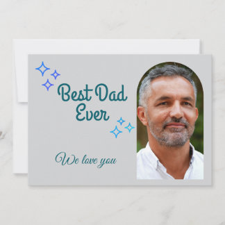 Tarjeta Festiva Día del Padre Foto y Mensaje Personalizados