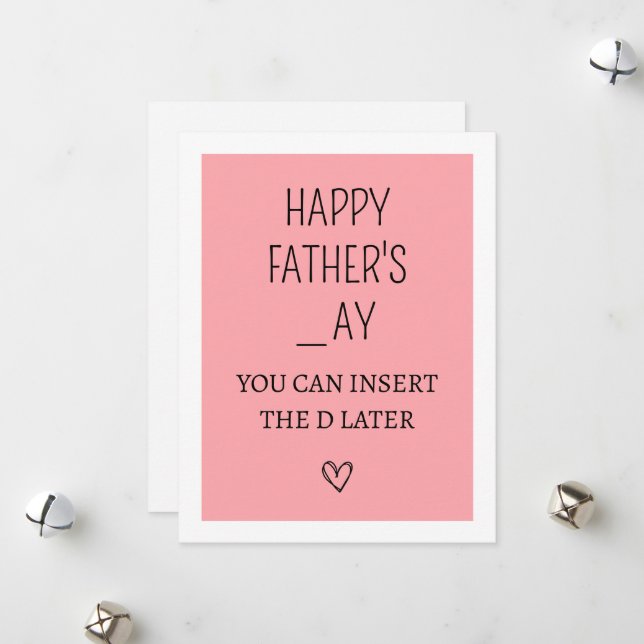 Tarjeta Festiva Día del Padre gracioso y travieso (Anverso/Reverso In Situ)