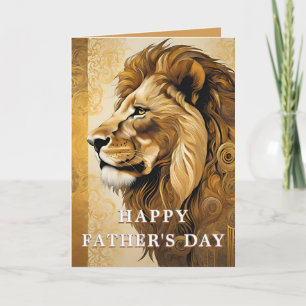 Tarjeta Festiva Día del Padre León Divertido